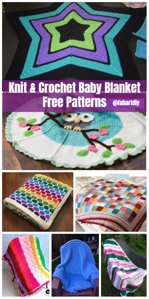 40+ DIY Knit & Crochet Baby Blanket Free Patterns