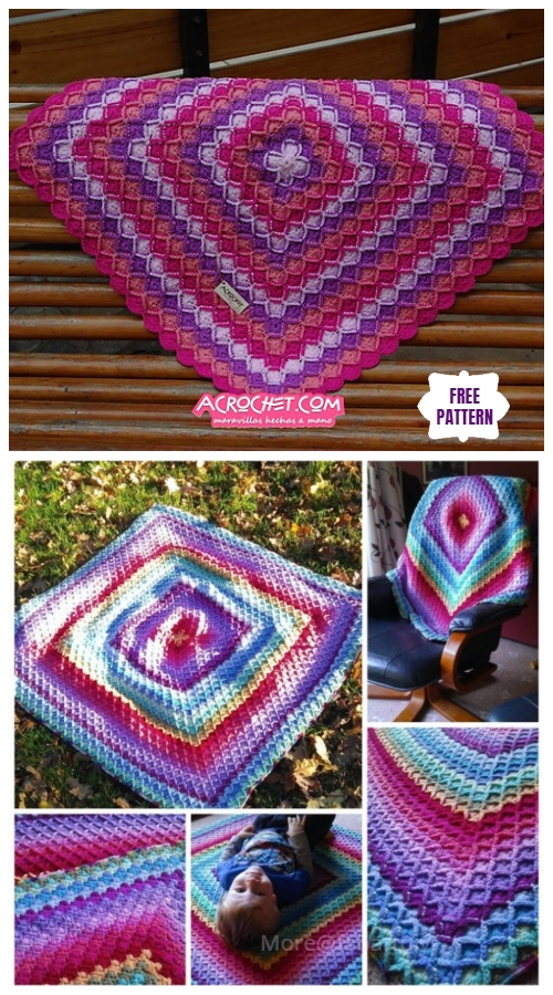 Crochet Bavarian Square Blanket Free Crochet Pattern