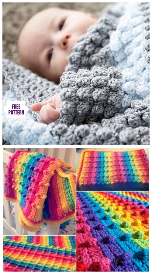 Crochet Bobble Stitch Blanket Free Crochet Pattern