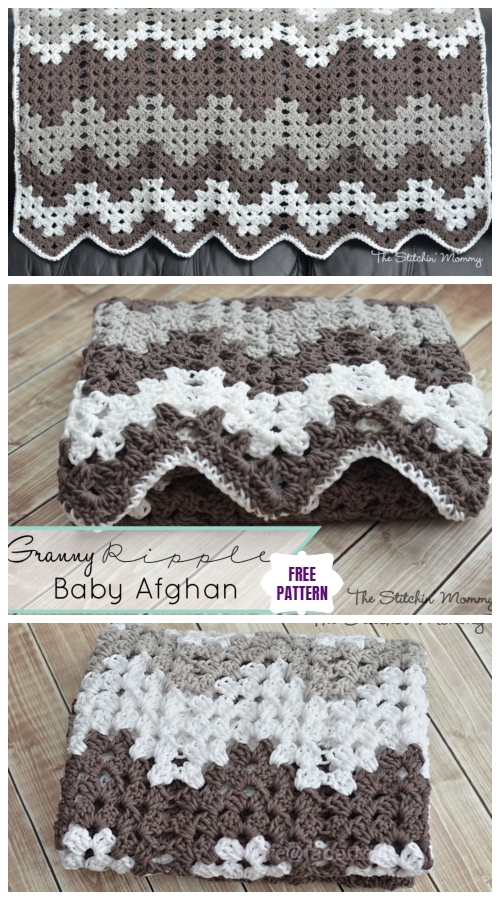 Crochet Granny Ripple Baby Blanket Free Crochet Pattern