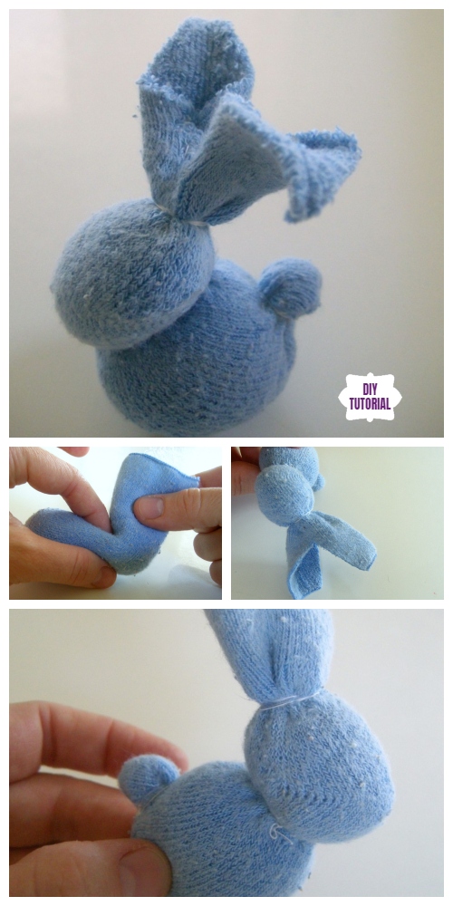 10+ Sew Sock Bunny DIY Tutorials Round Up - The Quick little Sock Bunny DIY Tutorial