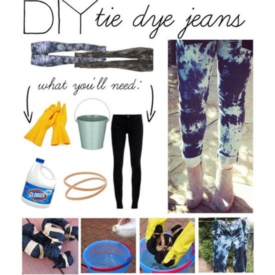 20+ Fabulous DIY Ideas and Tutorials to Refashion Your Old Jeans - ﻿﻿Easy Tie Dye Jeans D.I.Y Tutorial