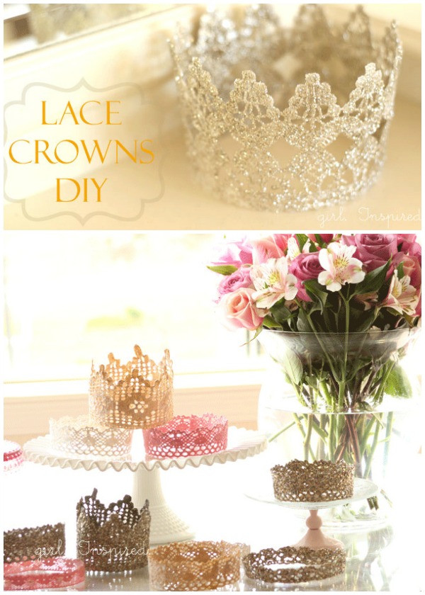 DIY Cute Princess Lace Crown Ideas and Instructions and Tutorials