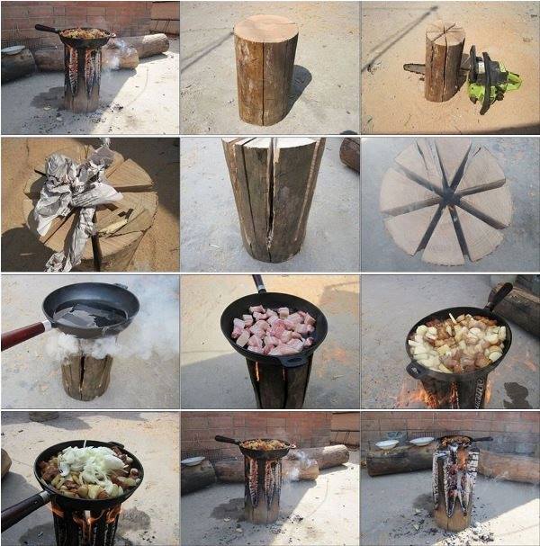 DIY Finnish Style Log Stove Tutorial