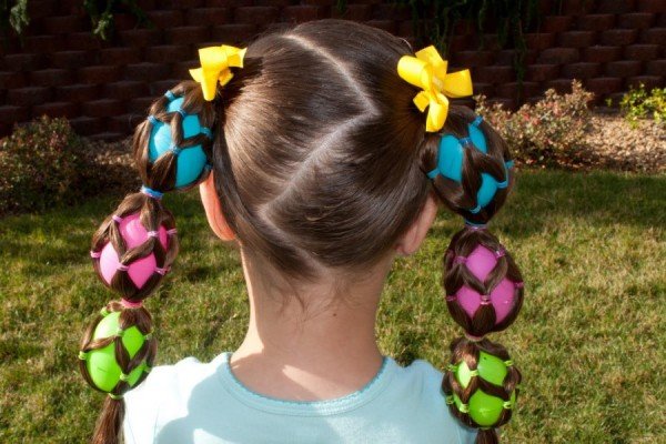 DIY Little Girls Hairstyle - Easter Crazy Hairstyle