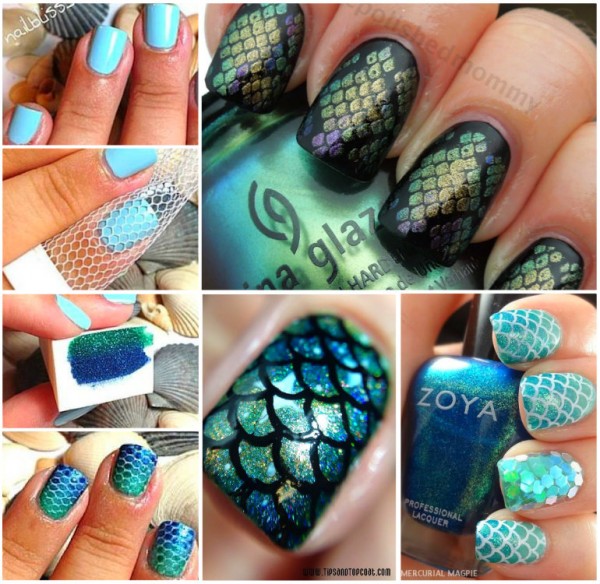 DIY Mermaid Nails Tutorials