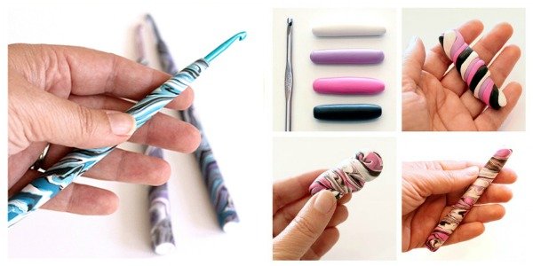 DIY Polymer Clay Crochet Hook Handle