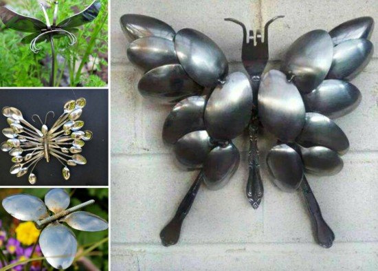 DIY Silver Spoon Butterfly Art for Home and Garden