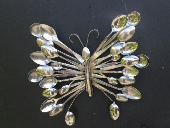 DIY Silver Spoon Butterfly Art for Home and Garden