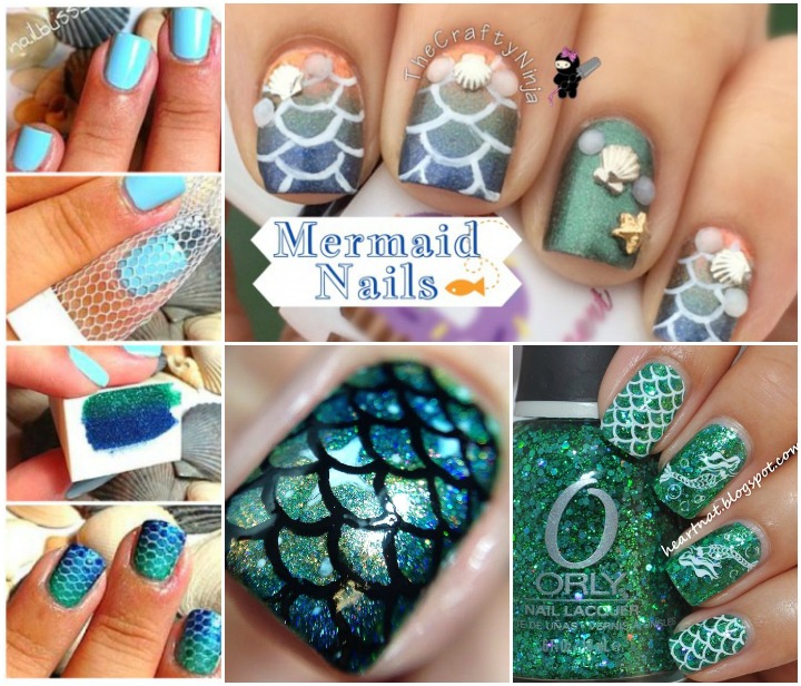 DIY Stunning Mermaid Nail Art Tutorials