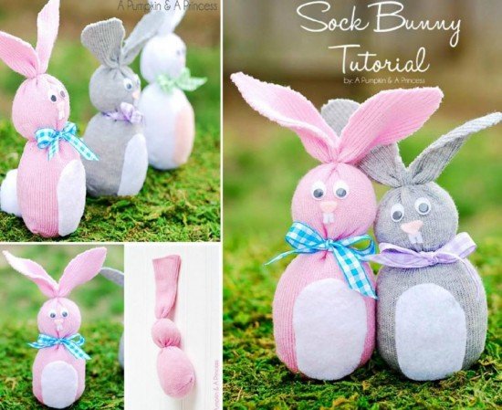 DIY adorable sock bunny