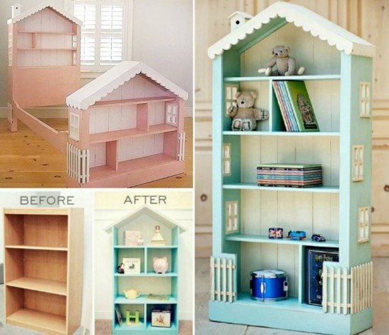 dollhouse bookcase diy