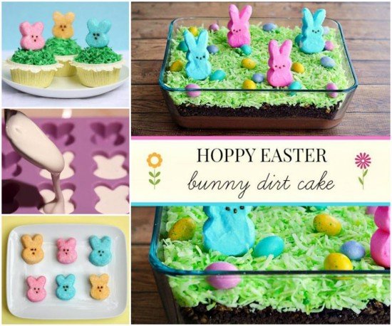 Easter Bunny Peeps Dirt Cake