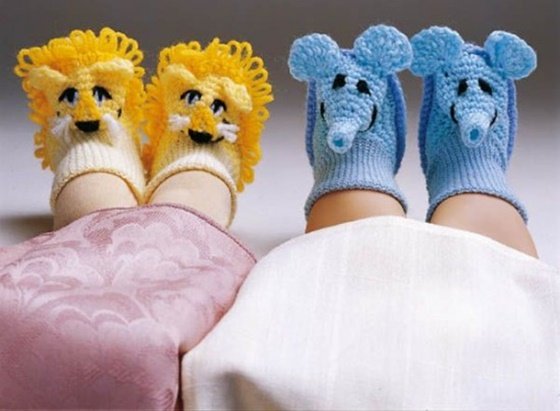 Fab Art DIY Cute Crochet and Knit Animal Slippers