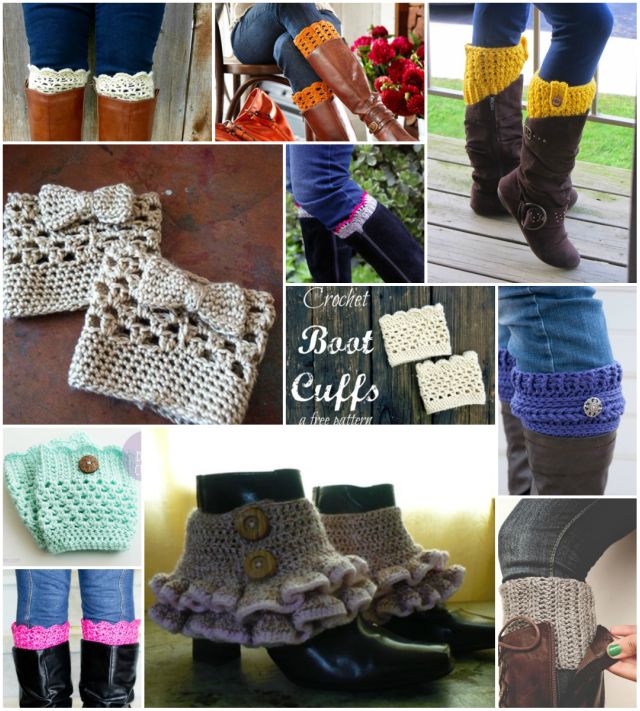 Fab Art DIY Free Crochet Boot Cuffs Patterns Round Up