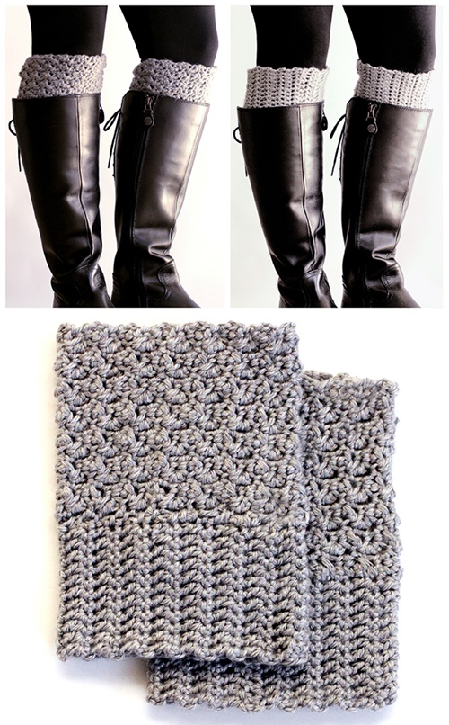 DIY Crochet Boot Cuffs Free Crochet Patterns - Easy Reversible Boot Cuffs Free Crochet Pattern