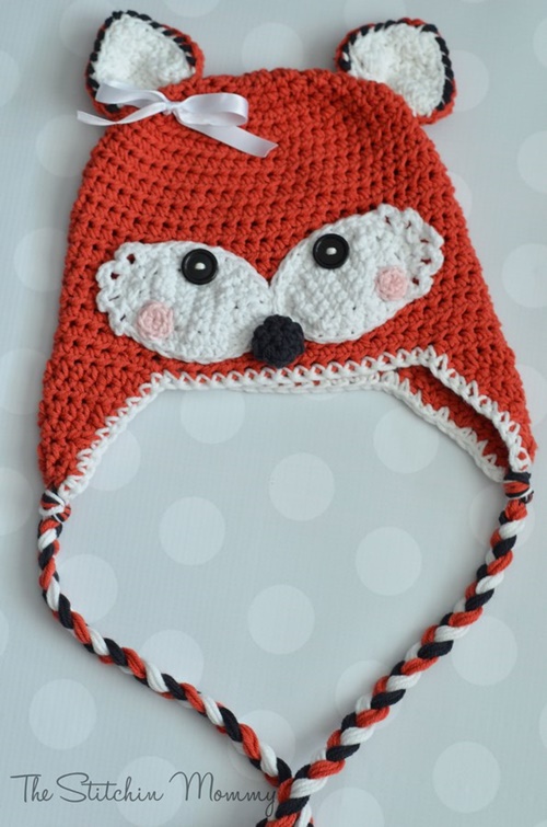 Cute Crochet Baby Animal Hat Free Crochet Patterns - Crochet fox  Hat  Free Crochet Pattern