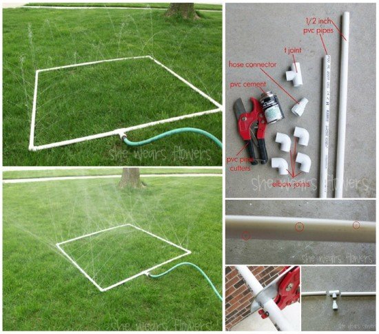 FabArtDIY PVC Gardening Ideas and Projects - PVC Sprinkler