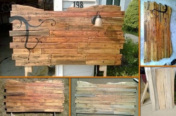 DIY Pallet Headboard-DIY Pallet Home Decorating and Furniture Projects and Tutorials 