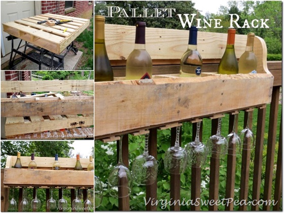 DIY Pallet Wine Rack-DIY Pallet Home Decorating and Furniture Projects and Tutorials