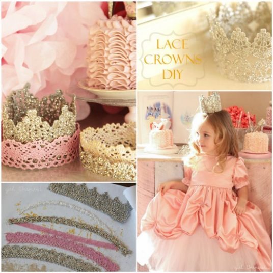 DIY Microwave Princess Lace Crown Tutorial