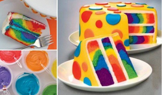 FabArtDIY Tie Dye Rainbow Cake tutorial