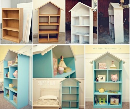 How to build a DIY dollhouse bookshelf