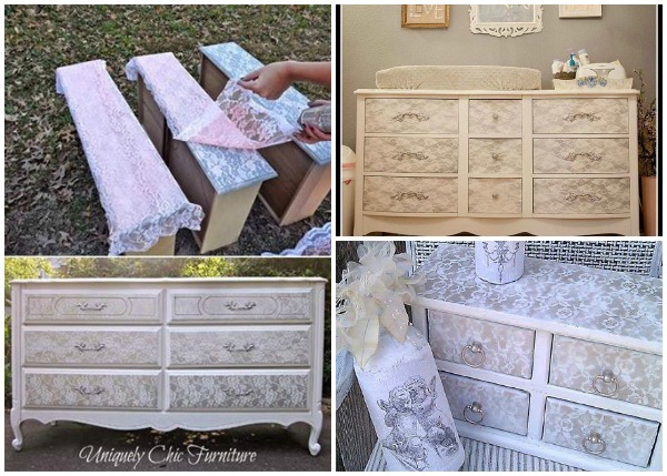 Diy Lace Painted Furniture