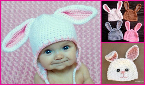 DIY Crochet Easter Bunny Ears hat free pattern