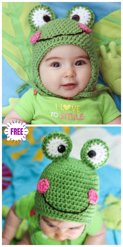 Cute Crochet Baby Animal Hat Free Crochet Patterns - Crochet Frog Hat Free Crochet Pattern