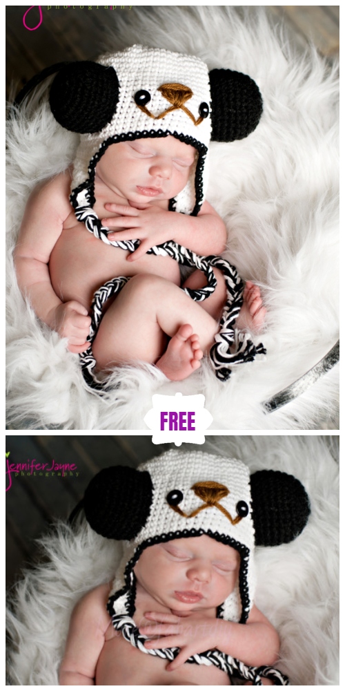 Cute Crochet Baby Animal Hat Free Crochet Patterns - Crochet Crochet Panda Hat Free Pattern  