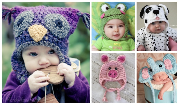 crochet animal hats for babies