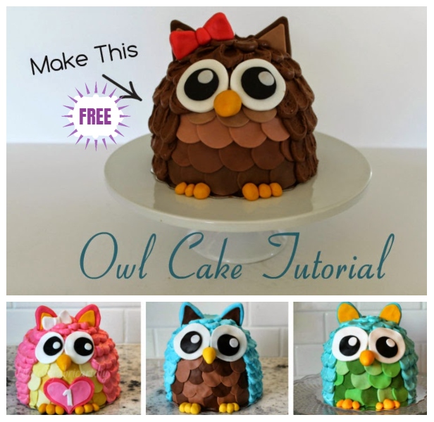 DIY 3D Owl Cake Design Tutorial - Recipe