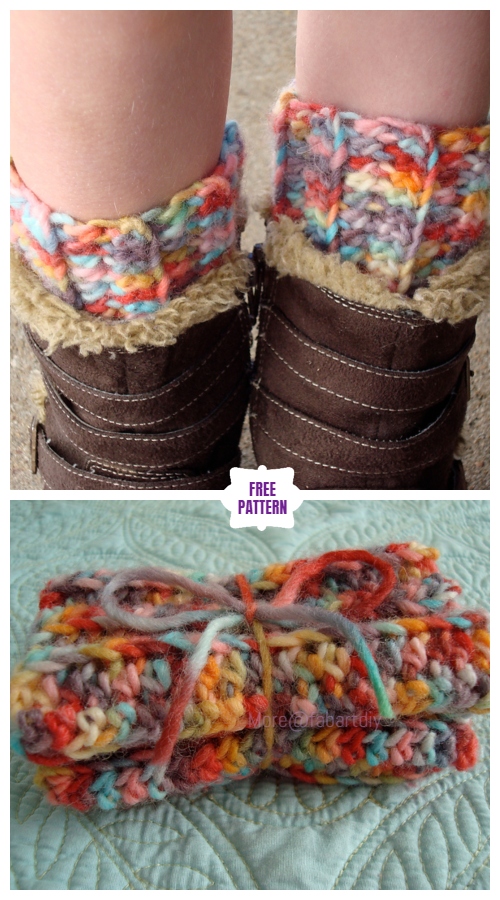 DIY Crochet Boot Cuffs Free Crochet Patterns - Ribbed Boot Cuffs Free Crochet Pattern