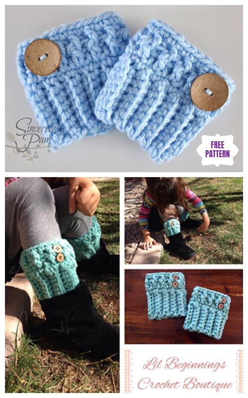 DIY Crochet Boot Cuffs Free Crochet Patterns - Chunky Boot Cuffs Free Crochet Pattern