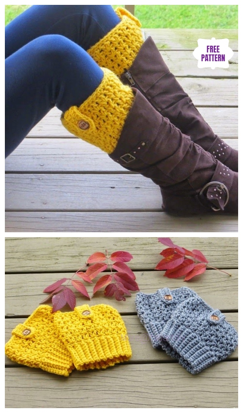 DIY Crochet Boot Cuffs Free Crochet Patterns - Bailey Boot Cuffs Free Crochet Pattern