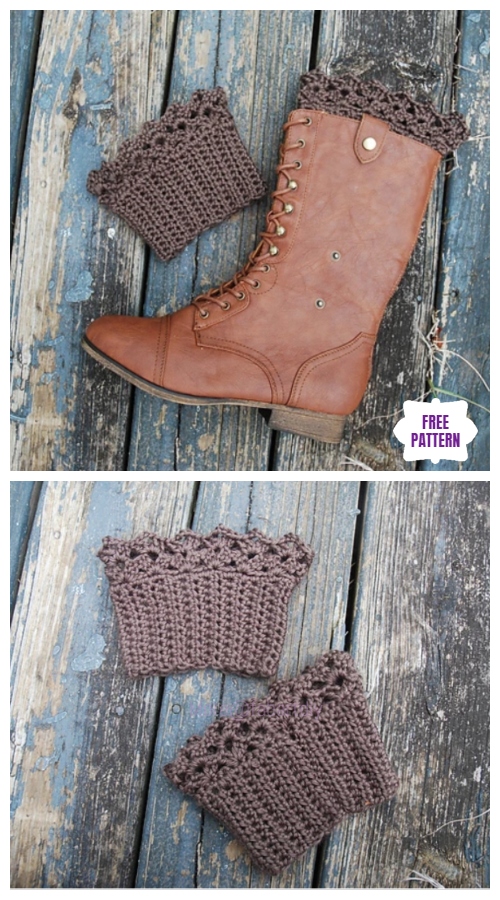 DIY Crochet Boot Cuffs Free Crochet Patterns - Lace Boot Cuffs Free Crochet Pattern