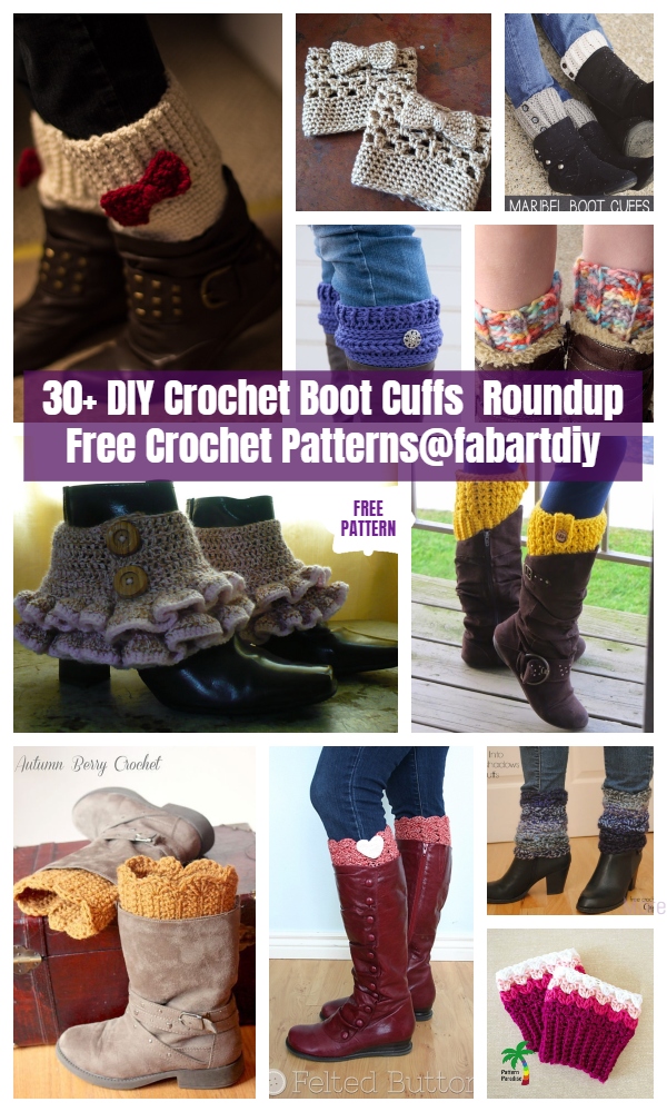 30+ DIY Crochet Boot Cuffs Free Crochet Patterns