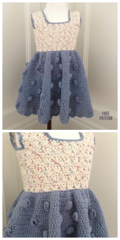 Field Of Flower Summer Toddler Dress Crochet Free Pattern