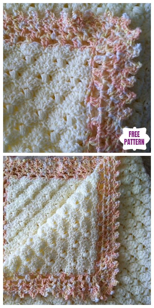 Crochet Peppermint Puff Baby Blanket Free Crochet Pattern