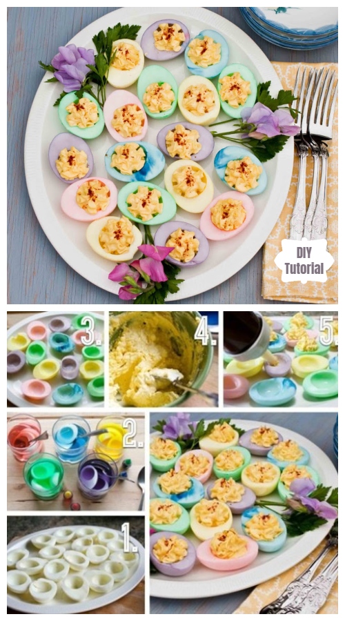 DIY Deviled Rainbow Eggs Tutorial