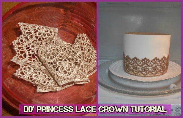 DIY Microwave Princess Lace Crown Tutorial