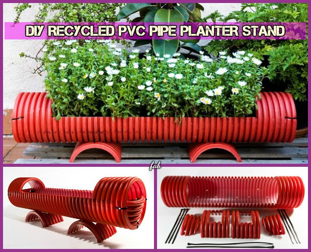 DIY Recycled PVC Planter Stand Tutorial