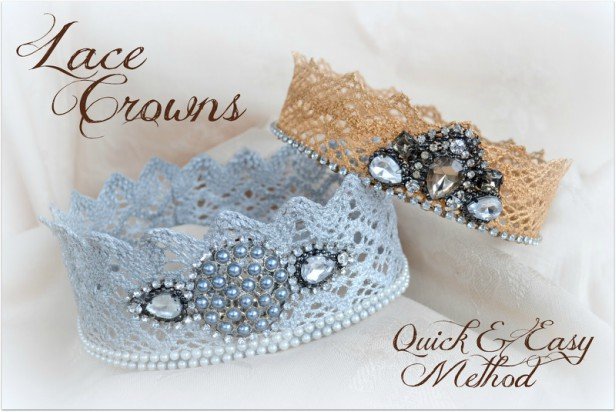 The Easiest & Quickest Way to Make Lace Crowns {Tutorial}