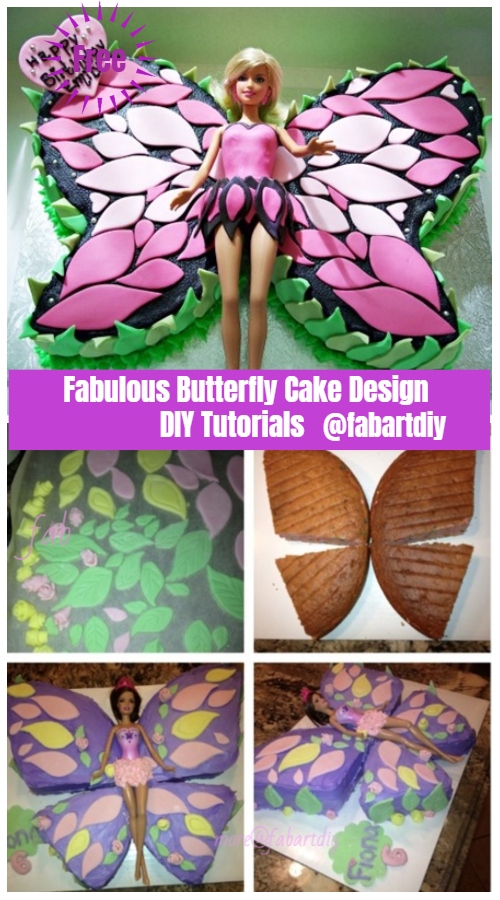 Fabulous Butterfly Cake Design DIY Tutorials - Barbie Butterfly Cake DIY Tutorial