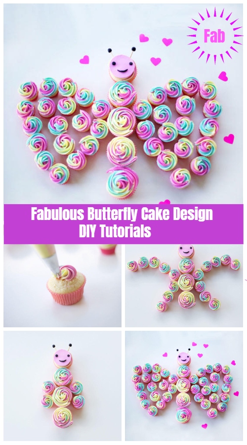 Fabulous Butterfly Cake Design DIY Tutorials - - Rainbow Butterfly 