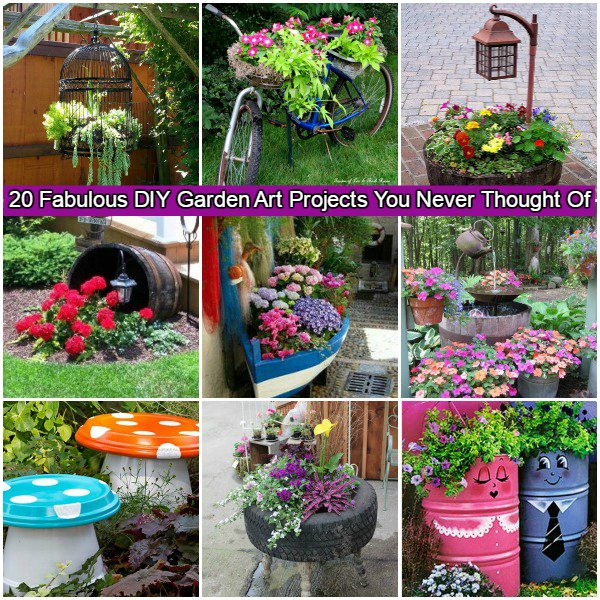 20 Fabulous DIY Garden Art Projects for This Spring