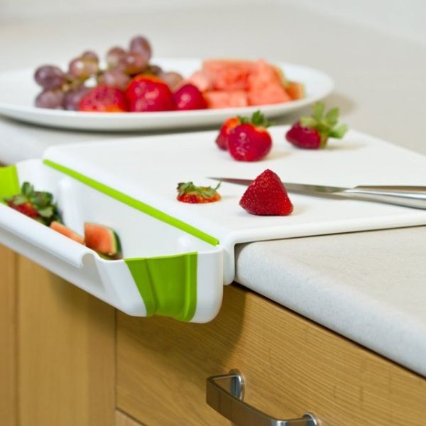 25+ Cool and Practical Kitchen Gadgets For Food Lovers -Collapsible-Bin-Cutting-Board