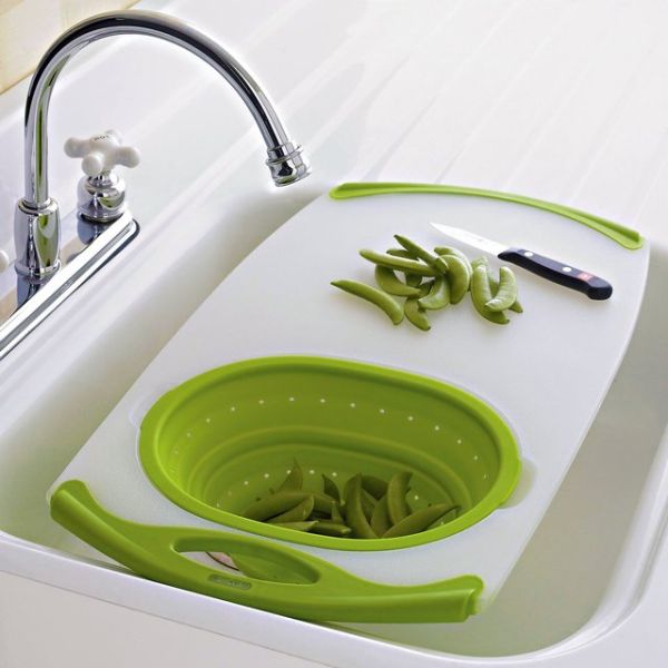 25+ Cool and Practical Kitchen Gadgets For Food Lovers -Over-the-Sink-Cutting-Board