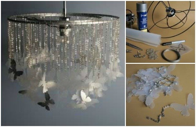 Butterfly Chandelier Mobile DIY Tutorial-DIY Plastic Jug Butterfly Mobile